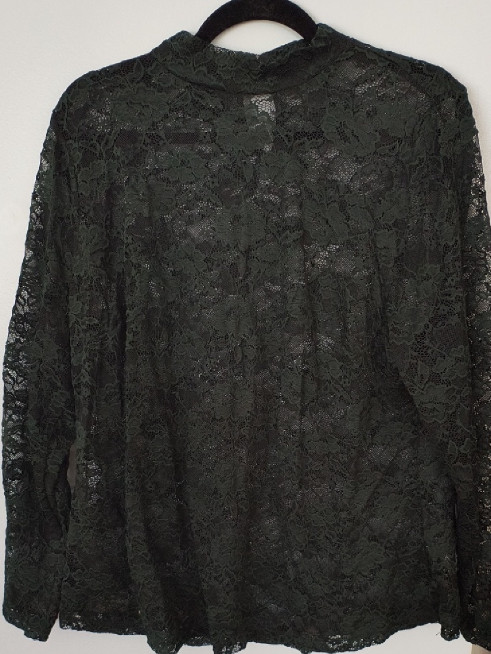 Lane Bryant Forest Green Lace Blouse